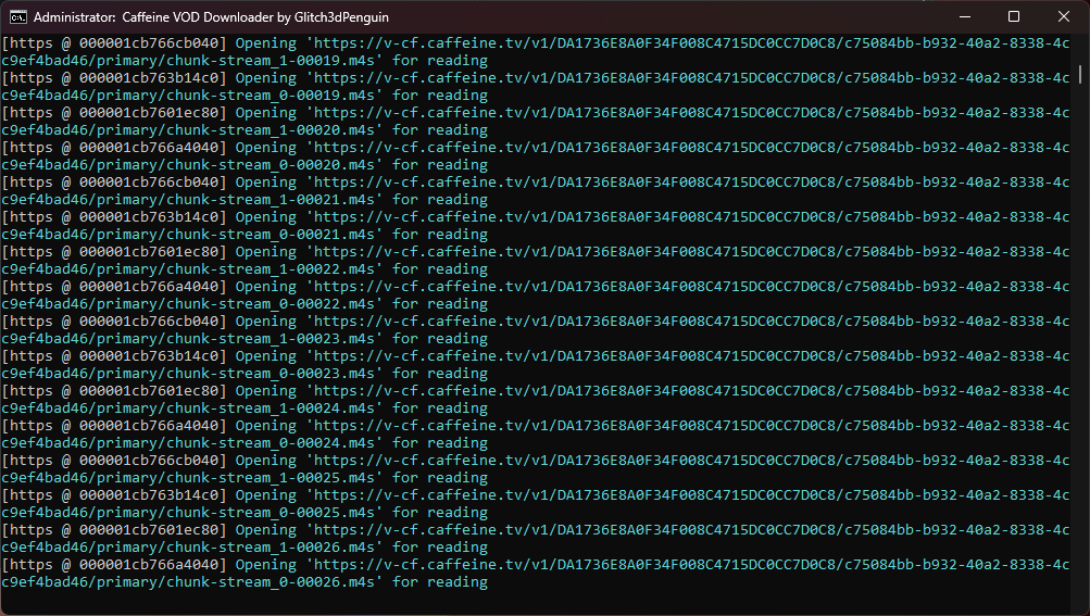 Caffeine.tv VOD Downloader